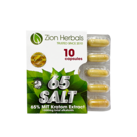 Zion Herbals 65 Salt with 65% Kratom Extract Capsules