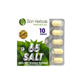 Zion Herbals 65 Salt with 65% MIT Kratom Extract Tablets