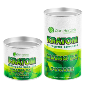 Zion Herbals Maeng Da Kratom Powder Canister