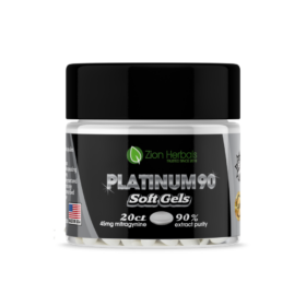 Zion Herbals Platinum 90 20ct with 90% MIT Kratom Soft Gel