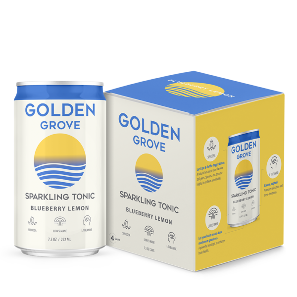 Golden Grove Kratom Lion's Mane Sparkling Tonic